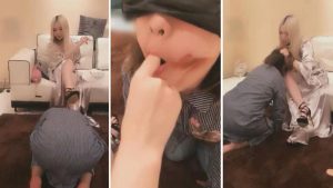 【国民queenS女女】首部极度羞辱女m耳光闻鞋-BT-0014