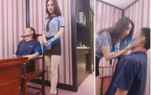 【萱萱S女蒂】剧情：漂亮女秘书玩弄猥琐贱老板-97LZTD-2189