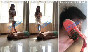 兔粉粉女皇运动鞋爆踹爆跺狗头-97LZTD-2644