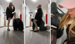 【莹莹】精神小妹-走廊遛狗暴揍-97LZTD-32104