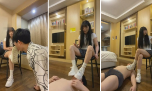 【婉纱】学生小主-小白鞋白袜踢踹踩-97LZTD-32688