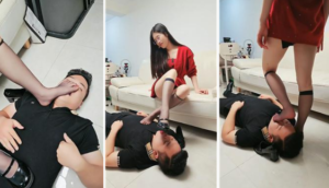 【嘉妮】跪舔脏高跟-黑丝诱惑-97LZTD-32722